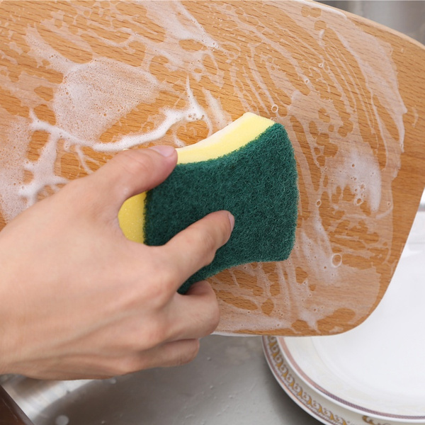 10 12 24pcs double sided polyurethane dishwashing sponge wipe   strong decontamination wipe for kitchen outdoor patio furniture details 3