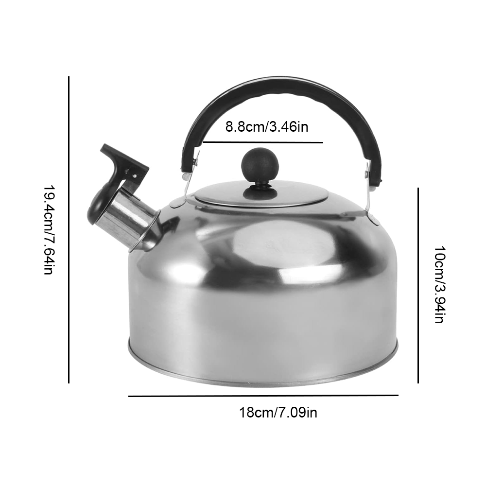 TEMU Stainless Steel Sounding Kettle, Household And Camping Cooker With Folding Safety Handle Are Suitable For Home And Outdoor Use, And Are Suitable