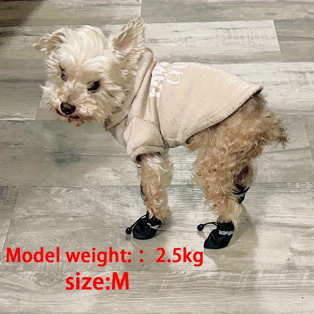 4 Botas Impermeables Antideslizantes para Perros Pequeños con Cierre de y Plantilla Acolchada - Protección para Patas en Todo Clima, Ideales para Salidas en Temporada de Lluvias y Mantener las Patas Secas - Perfectas para Paseos con Mascotas