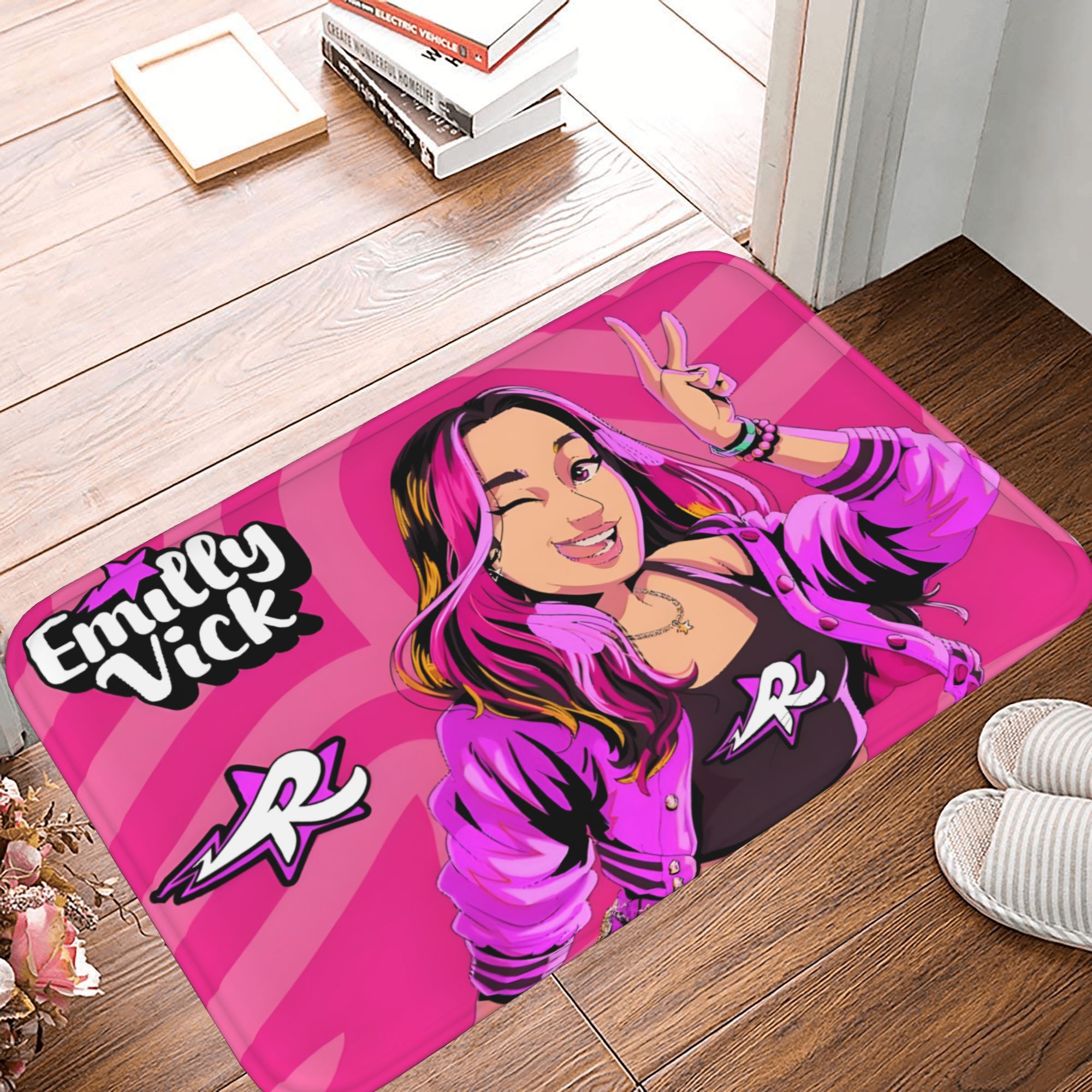 TEMU Poster Print Doormat, Suitable For Entrances, A Gift, Housewarming Gift, Decorative Doormat, Stylish Entrance, Soft Texture, Printed Doormat,