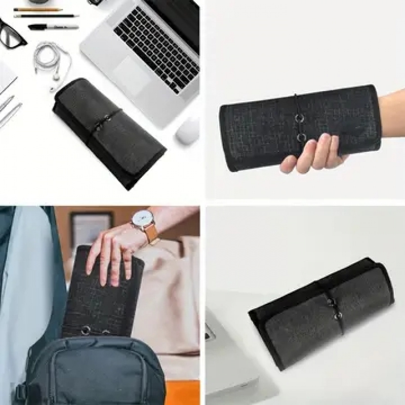 Dark Gray Electronic Storage Case Travel Bag