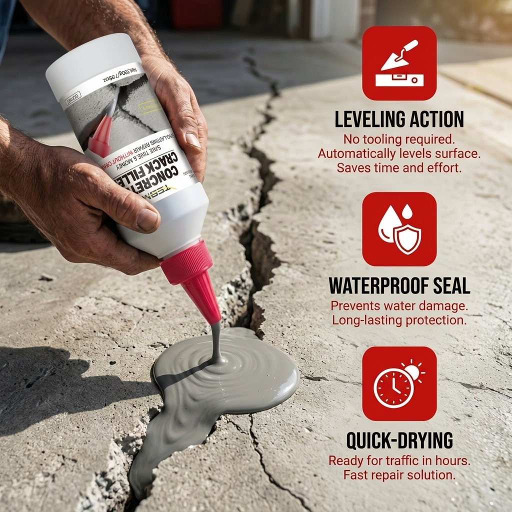   concrete crack filler concrete resurfacer cement crack   foundation   quick drying anti shrink for old   vintage houses room makeovers indoor walls concrete floors 200g 7 05oz
