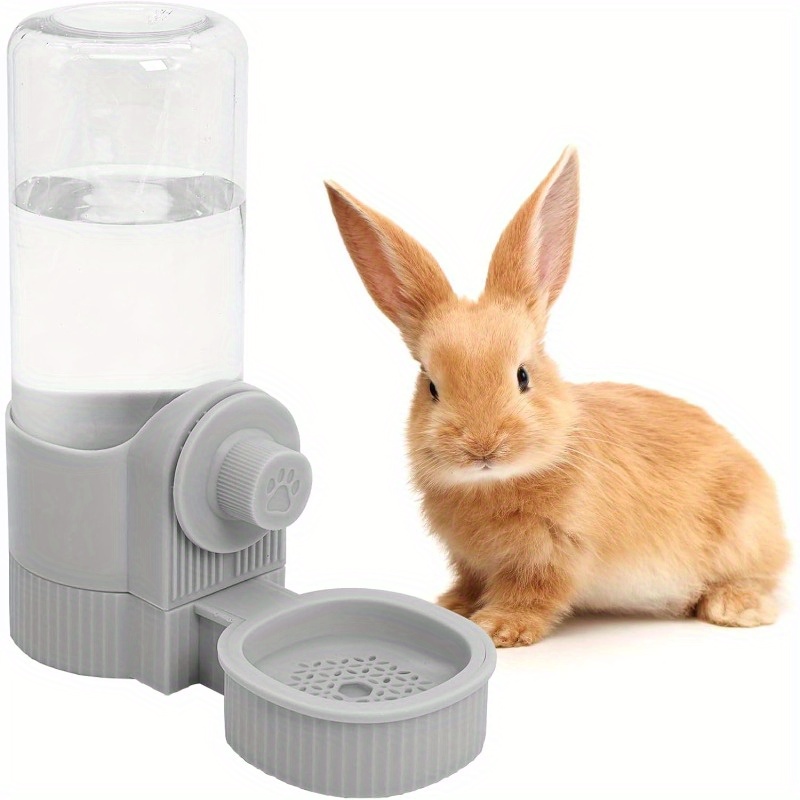 

1pc Gravity Water Bottle For Rabbits, Guinea Pigs, , , Cats, Puppies - No Drip Pvc Hanging Pet Water Dispenser With Sink Gasket Design