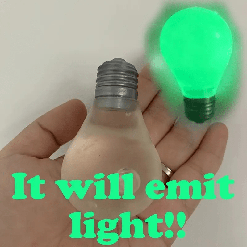 

Bulb Toy - , Pinch To Fluorescent Light, Transparent Rubber, Inside - Ideal Novelty Gift For And Fun, Relax Toy| Design|flexible Light Bulb