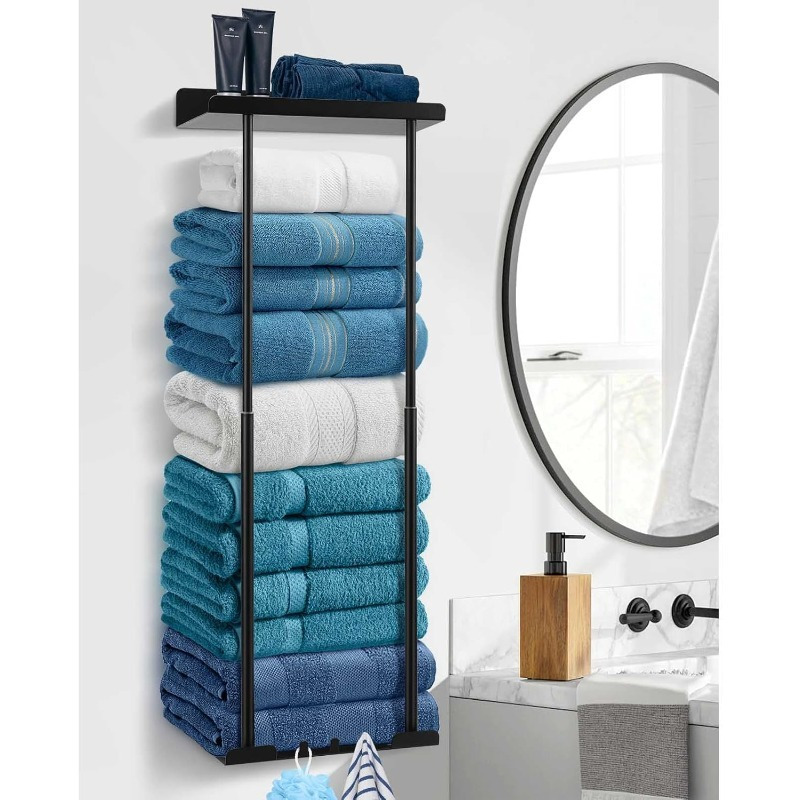 

-saving Steel Towel For Bathroom - , -mounted Metal
