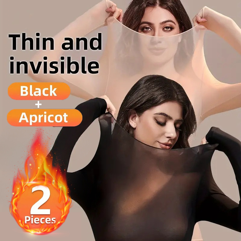 

Two-piece Women' Thermal Underwear, Soft And Comfortable Long-sleeved Slim- Top, Casual Wear In Autumn And Winter