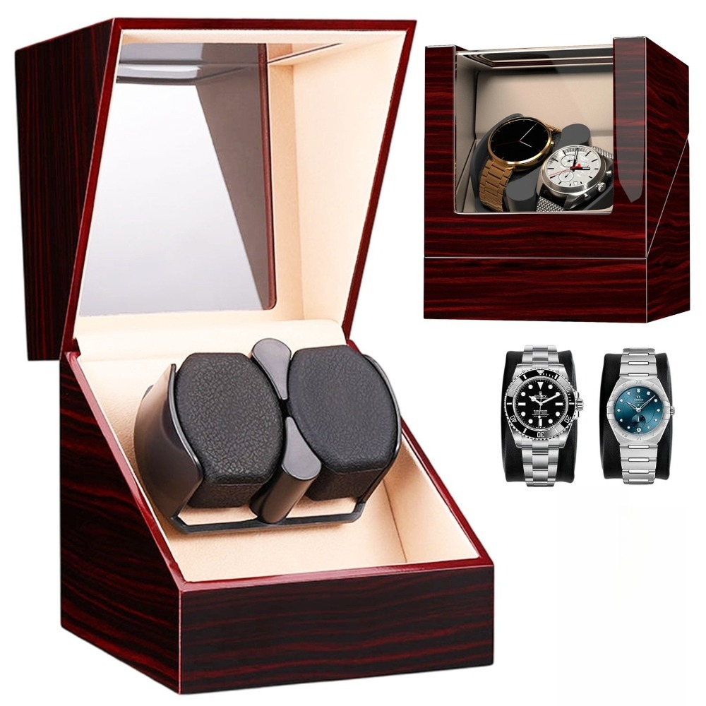 Image of Luxury Watch Display Box - Dual-position Watch Organizer And Storage Case For Men, Perfect For Home Display, Collection, Gift For - Elegant Everyday Use Watch Box
