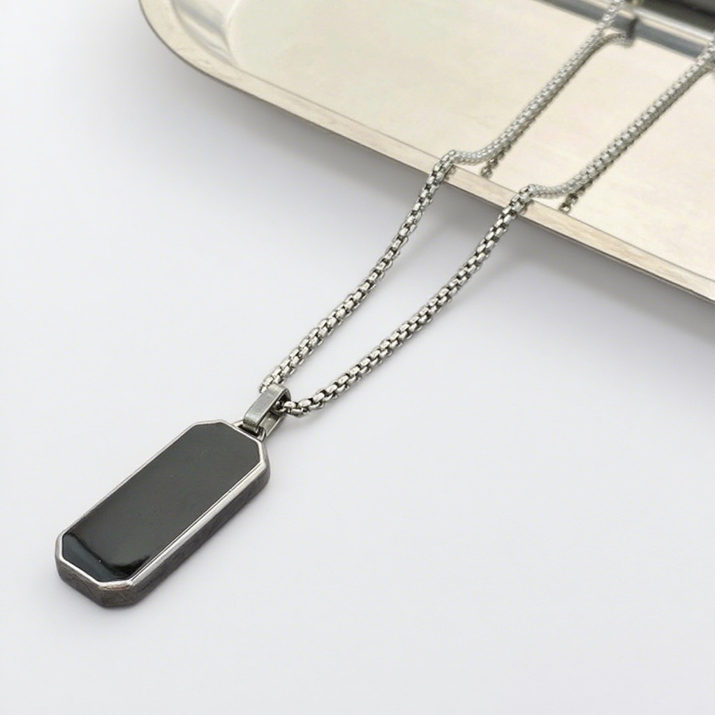 TEMU Collana da con ciondolo geometrico da appendere, 1 pezzo, in acciaio inossidabile