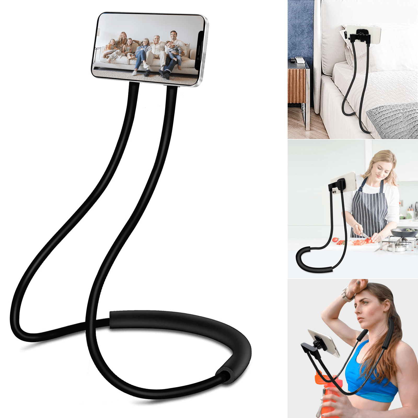 adjustable neck strap phone holder phone tablet stand hands Temu