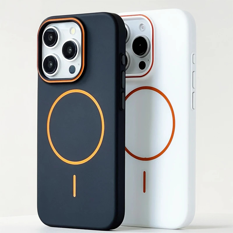 phone case     for magsafe phone case for iphone17 16pro max 15 16 pro 14 13 12 magnetic wireless charger matte hard cover