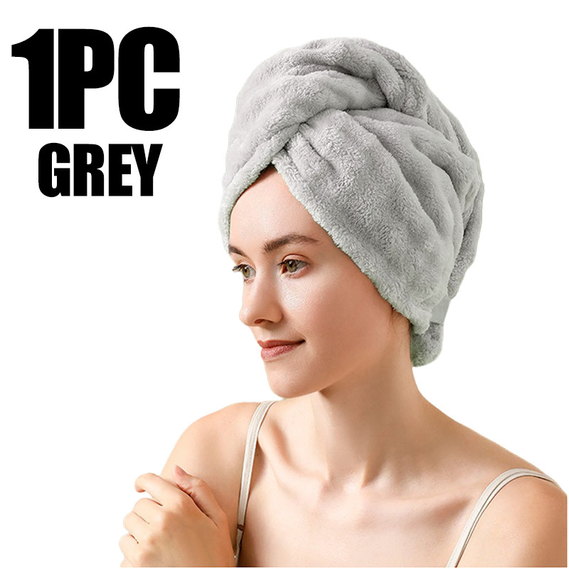 TEMU Colorful Series Women's Large Size Hair Towel, Special For Curly Hair, Super Absorbent Polyester Hair Towel, With Elastic Band Hair Cap, Hair