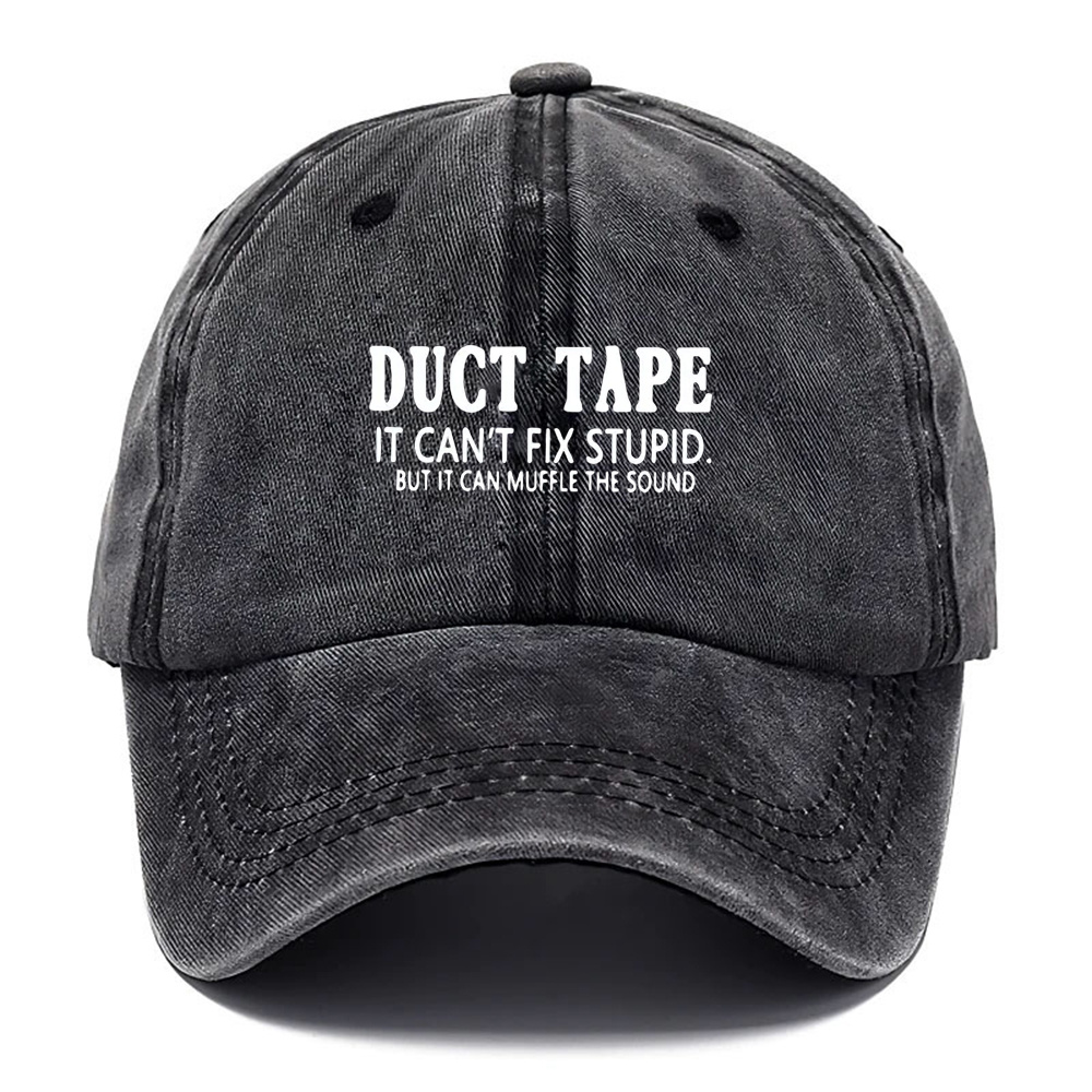 TEMU 1pc Duct Tape Printed Hat, Hat For Men, Casual Hat For Women, Fashion Dad Hat, Breathable Baseball Hat, Adjust Hat, Suitable For Outdoor