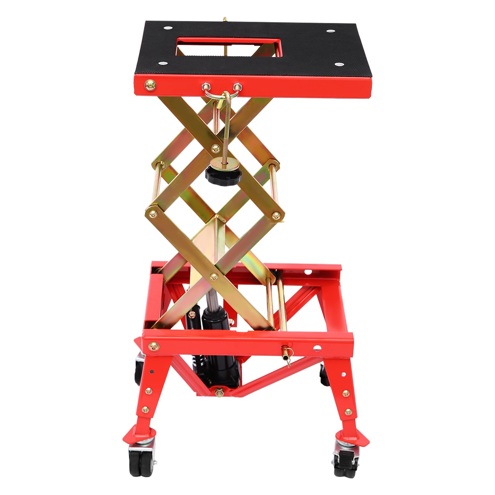 TEMU Primegae Hydraulic Motorcycle Lift 160kg, Height Adjustable 350-800mm Scissor Lift With Wheels, For Car Repair And Motorcycle Workshop Holiday