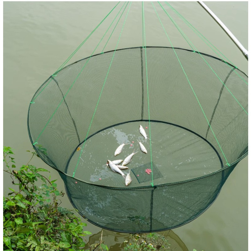 

Folding Fishing Net Trap - Sturdy Design With Comfortable Handle, , And Spacious Cage For Catching Fish, Crabs, And Other Sea - Portable And Easy To Store