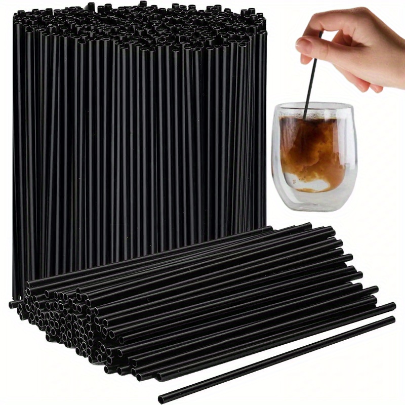 100pcs black straight straws ultra fine 13cm 5 1in 0 3cm 0 1in coffee cocktail stirrers soda canes coffee straws mixing sticks