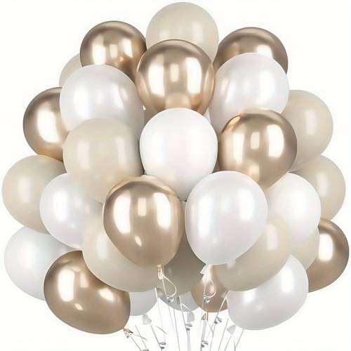 pack of 60 balloons beige golden helium balloons cream apricot 10 inch nude latex party balloon decoration for boho wedding birthday celebrations bridal shower halloween decorations christmas decorations