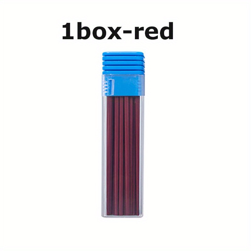 TEMU 1 Boîte de Mécaniques Colorées 2B Grande Capacité 2,0 mm - Remplaçables Multicolores pour Crayon Mécanique, Accessoires d'Écriture, Fournitures