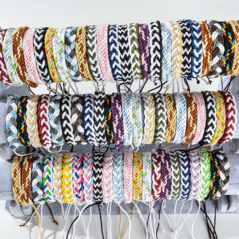 12pcs Bohemian Braided Bracelet Set, Unisex