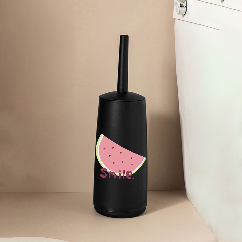 TEMU 1pc Creative Watermelon Print Freestanding Toilet Brush In The Bathroom, Toilet Cleaning Brush With Storage Holder For Bathroom Cleaning And