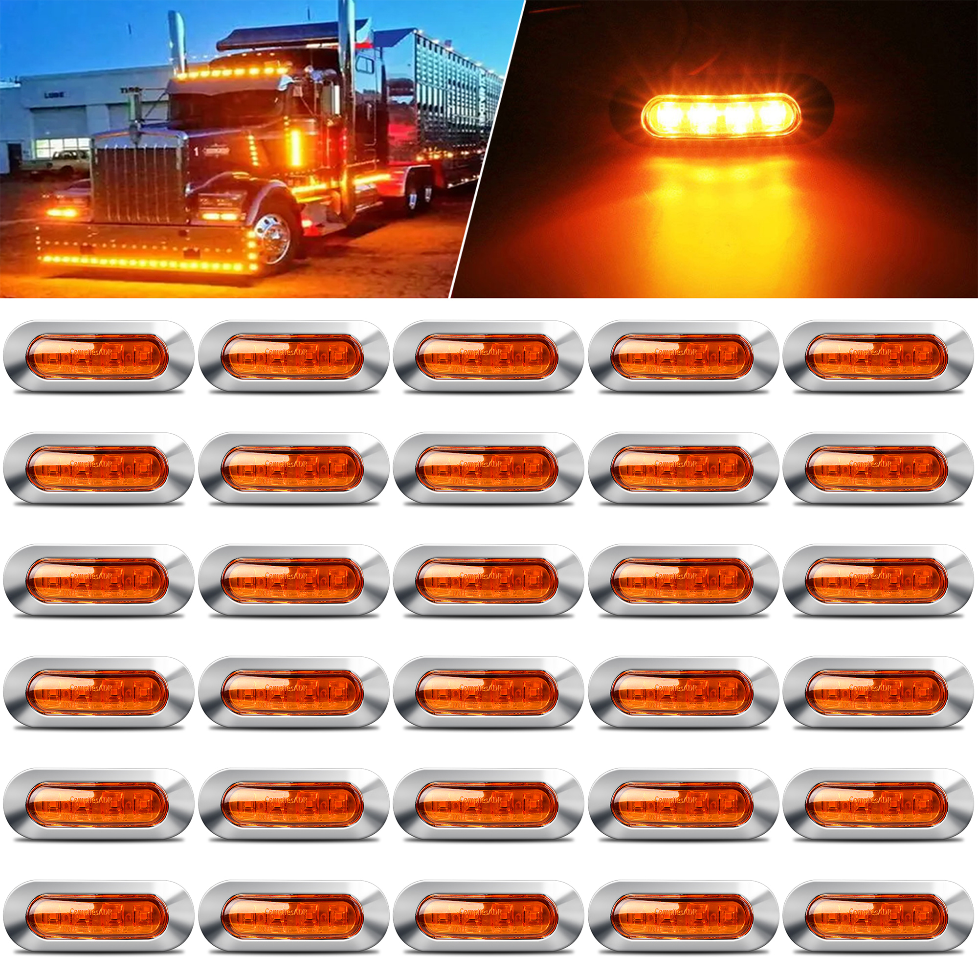 TEMU 30pcs Led Side Indicator Lights | Front Rear Tail Lamp 12v-24v Universal Light For Bus, Truck, Lorry, Trailer, Boat, Car