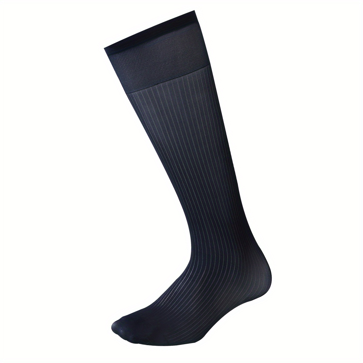 1 pair navy blue mens dress socks striped nylon - Temu