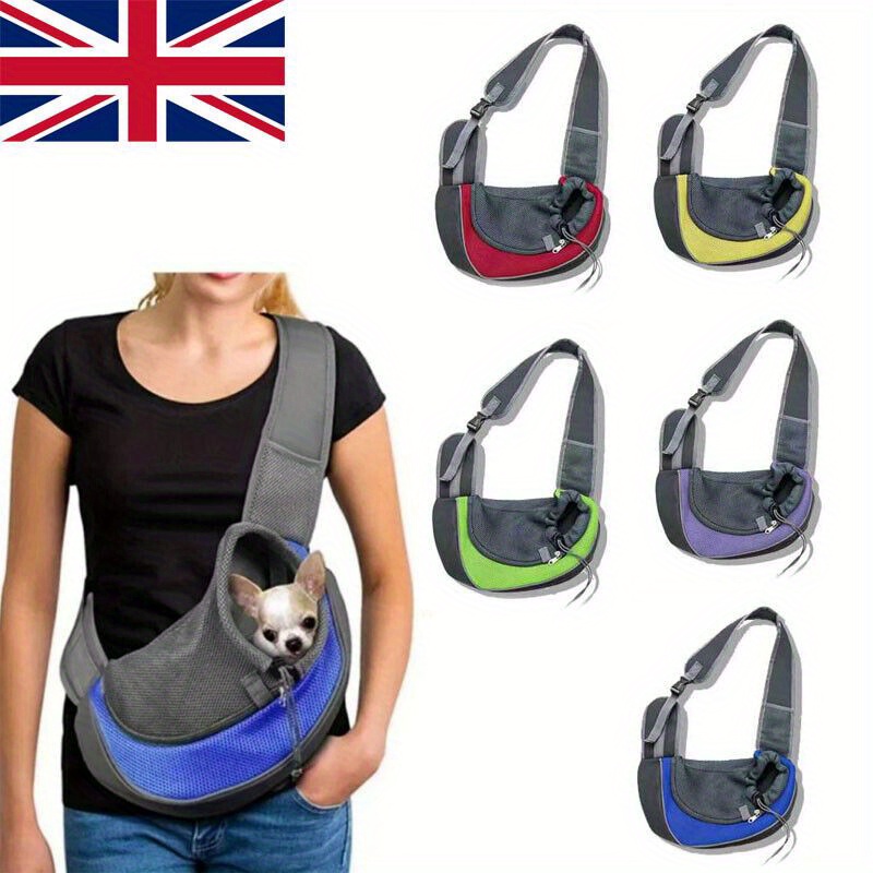 TEMU 1-size (s/ Breathable Oxford Mesh Backpack With Front Ventilation Opening & Hook-and-loop Closure - Adjustable Strap Carrier For Travel, Vet ,