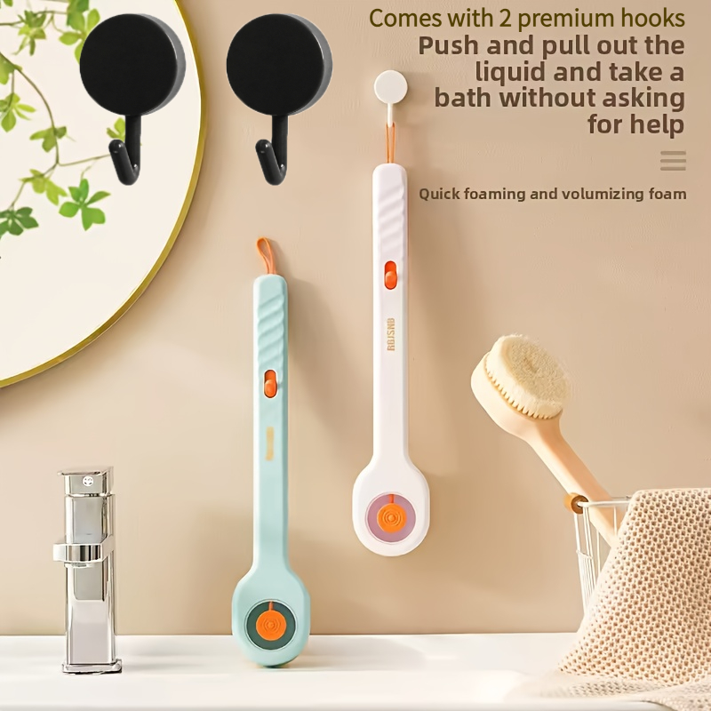 3pcs Liquid-Filled Soft Bristle Bath Brushes Set