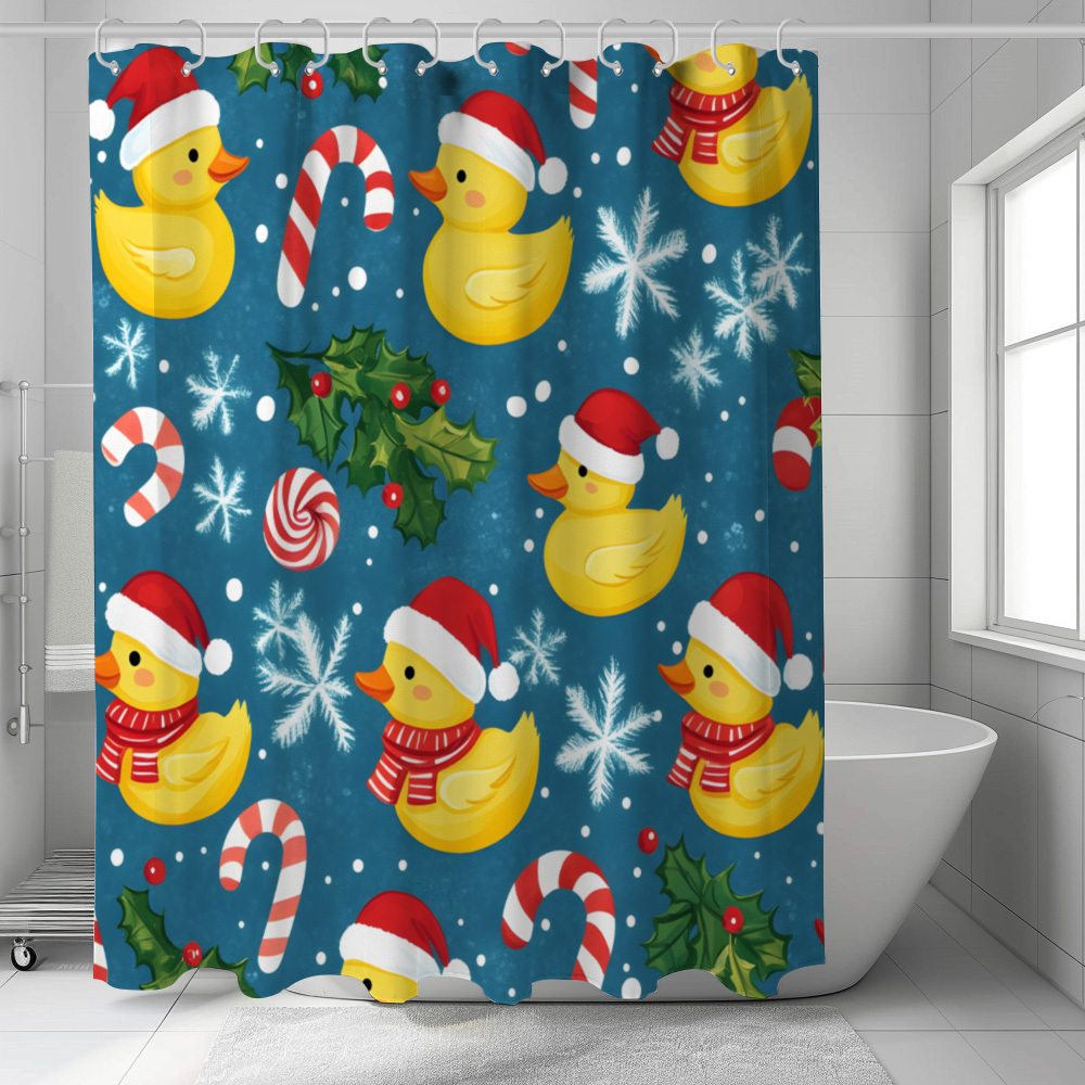 

Christmas Ducks Polyester Bath , - & Pattern, , Includes 12 - For Bathroom Decor