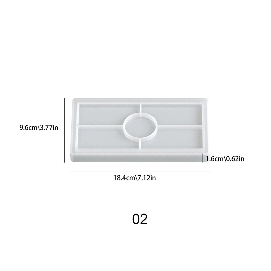 TEMU ["Moule en résine] 1pc Grand, Moyen et Petit Taille Rectangulaires Moules en Silicone Résine, Moules de Plateau Rectangulaires en Silicone pour