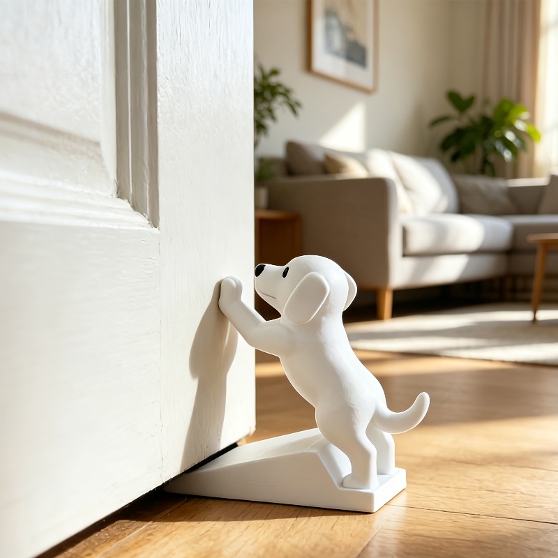 TEMU 1pc Cute Puppy Door Stop, Three-dimensional Labrador-shaped Door Wedge, Non-slip Ramp For Holding, Prevents Doors From Closing And Hands. In