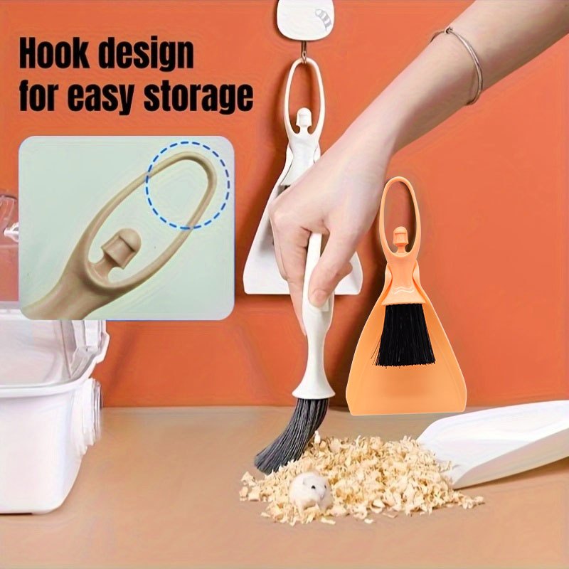 3pcs Set/Mini Broom&Dustpan/Hamster Litter Scoop/Cleaning Brush/Waste Removal Tools/Ideal for Cleaning Cages of Hamsters, Rabbits, Reptiles, and Other Small Pets - Image 10