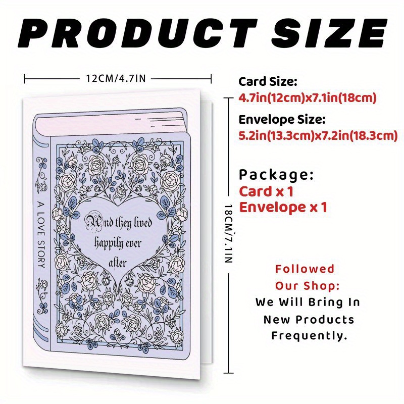 TEMU 1pc Interesting And Unique Wedding Greeting Cards, , Creative Gifts For , Unusual Items, With Envelope