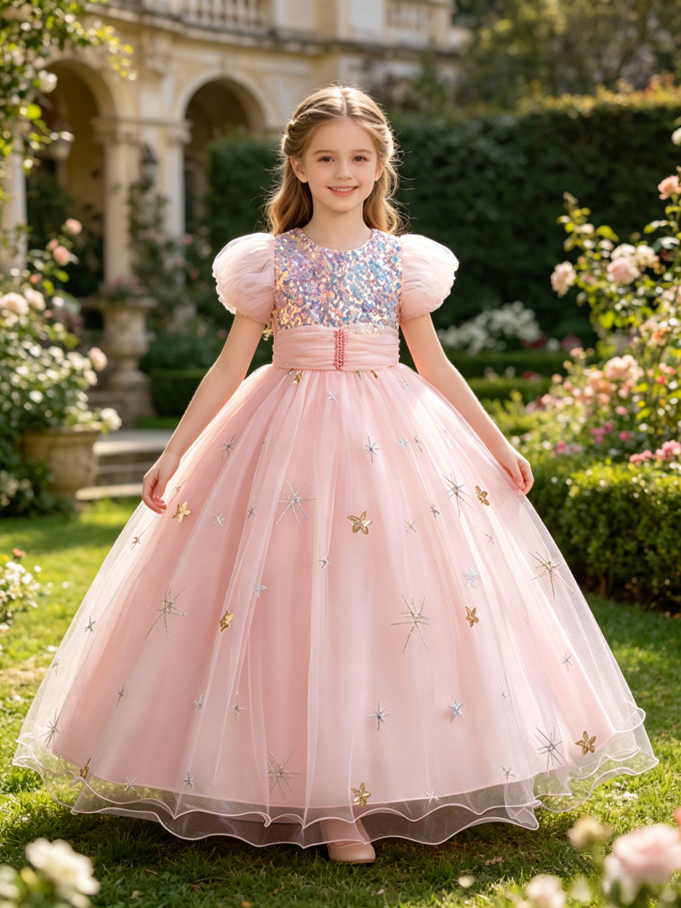slim fit dress slacks Flower Girl Dress Toddler Kids Princess Wedding Graduation Trailing Formal Special Occasions main image 0