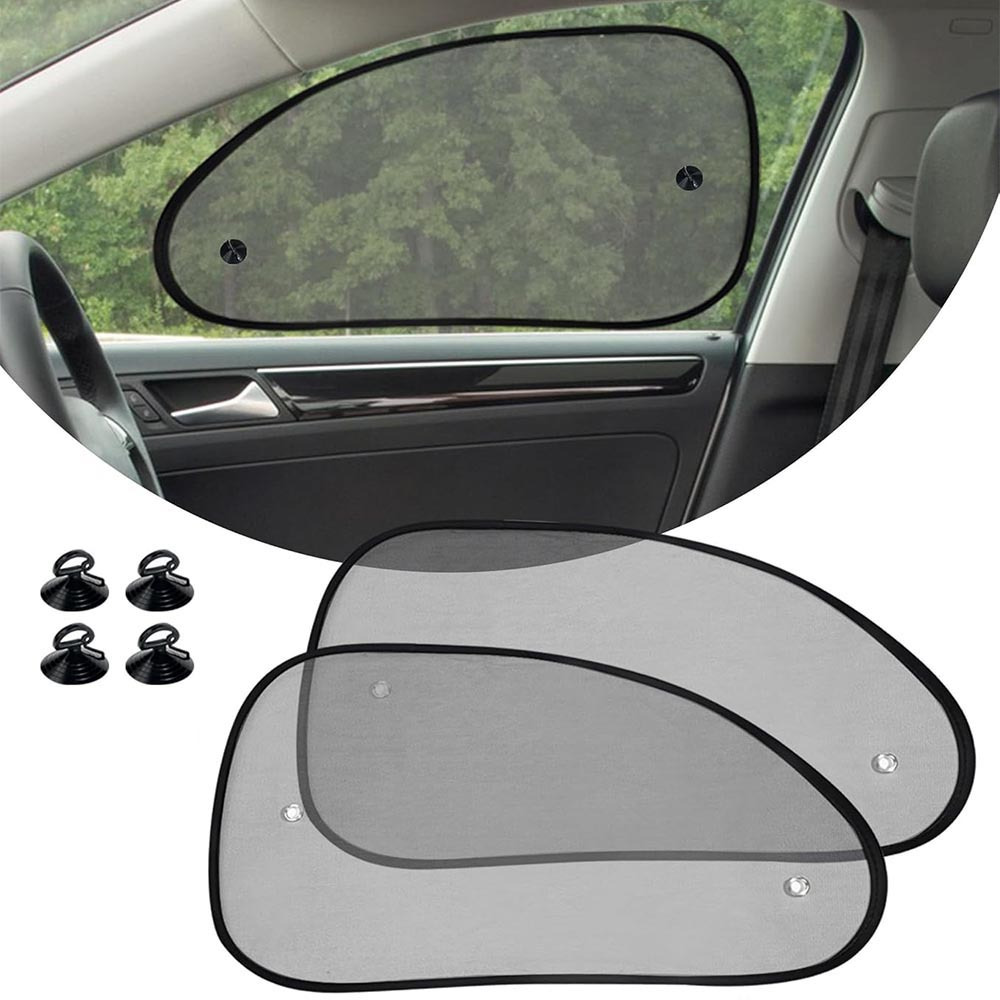 

2pcs Window Sunshades For - Uv & Glare Protection, -on, Black & Gray Tints, 25x15.3 Inches With Suction Cups - Vehicle Side Windows