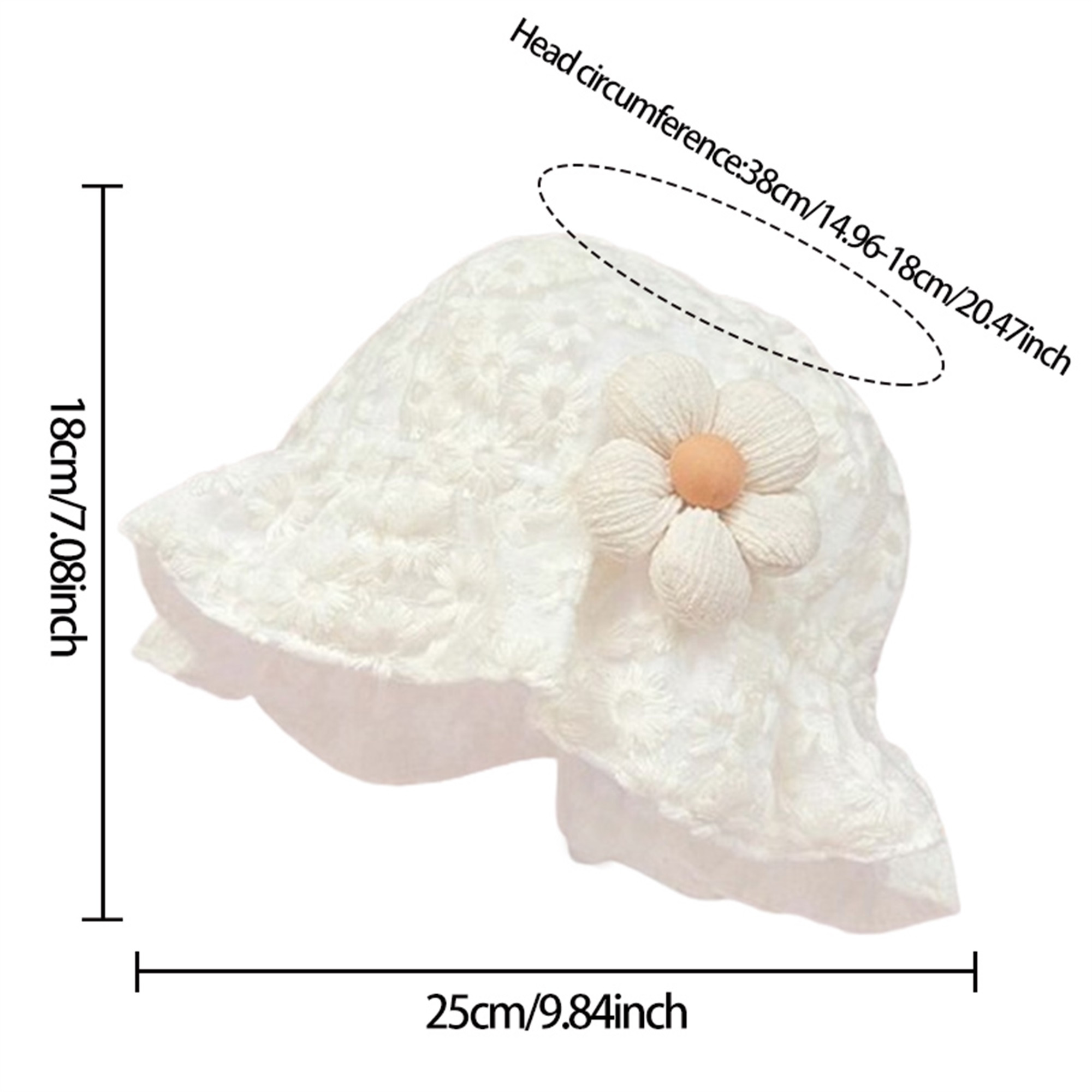 baby girls lace bucket hat flower sun protection hat cute - Temu