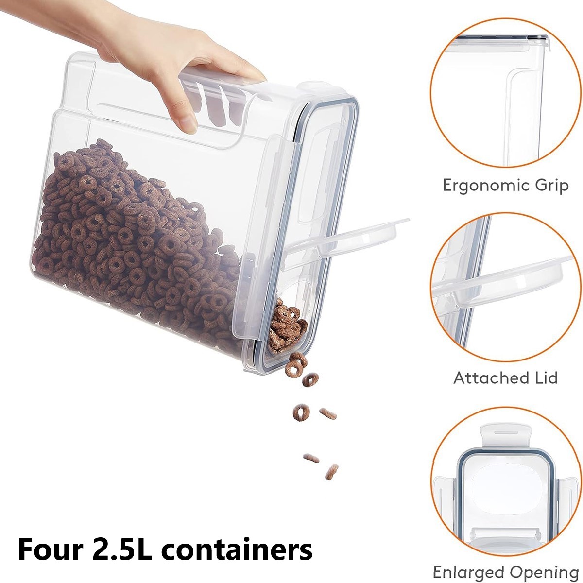 TEMU Juego de 8 frascos versátiles, resistentes a fugas y reutilizables para guardar alimentos con tapas, diseñados para ser portátiles y apilables,