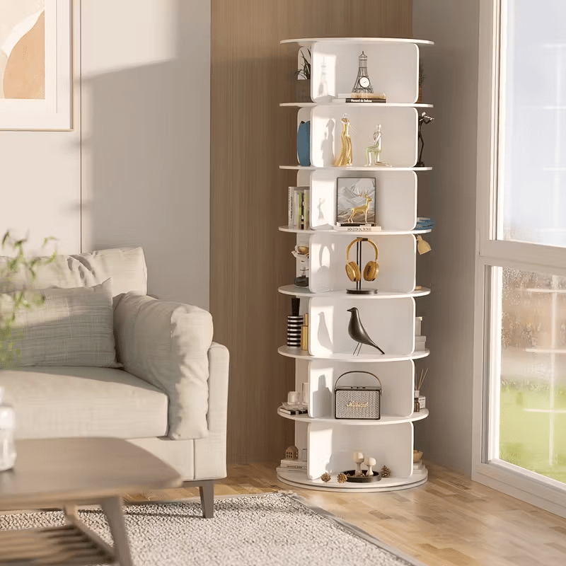 TEMU Space- Saving Shoe Rack, 360° Rotating Shoe Rack, Freestanding Floor Stand With 7 Shelves, For Closet, Entryway, Living Room, Easy Assembly