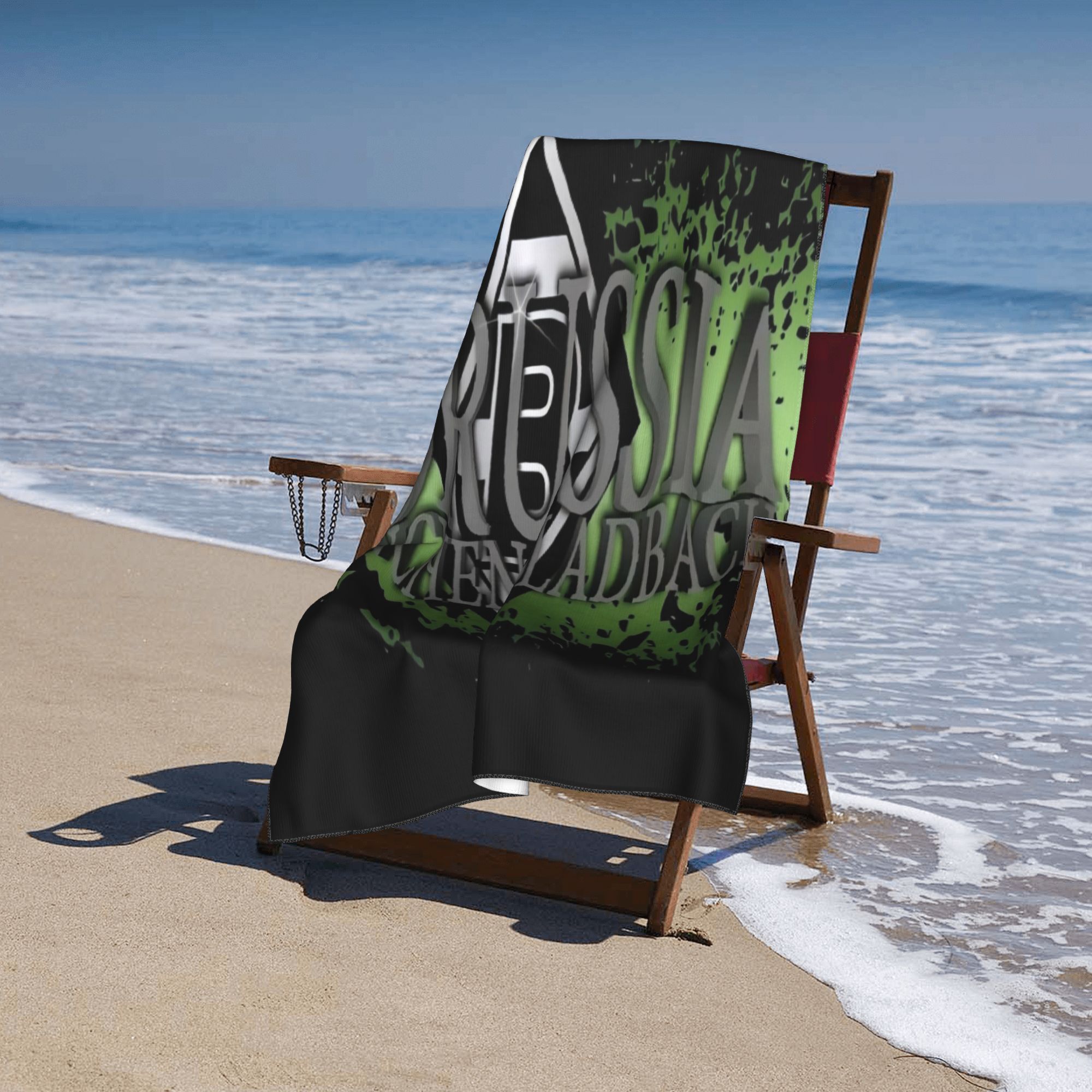 E-shop [JIT] Splash Logo inspiriertes Strandtuch – schnelltrocknende Mikrofaser mit lebhaftem Design, großes rechteckiges Handtuch zum Schwimmen,