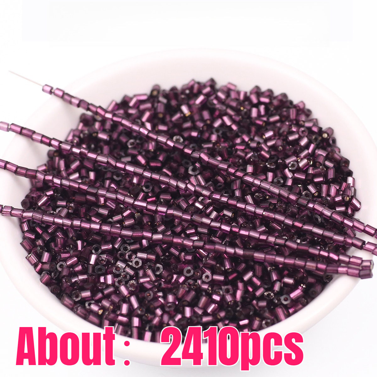 TEMU 3mm/ Glass Tube Seed Beads, Beads & Bead Assortments Suitable For Bracelets, Necklaces, Earrings, Phone Charms And Hair Additions - Graduation