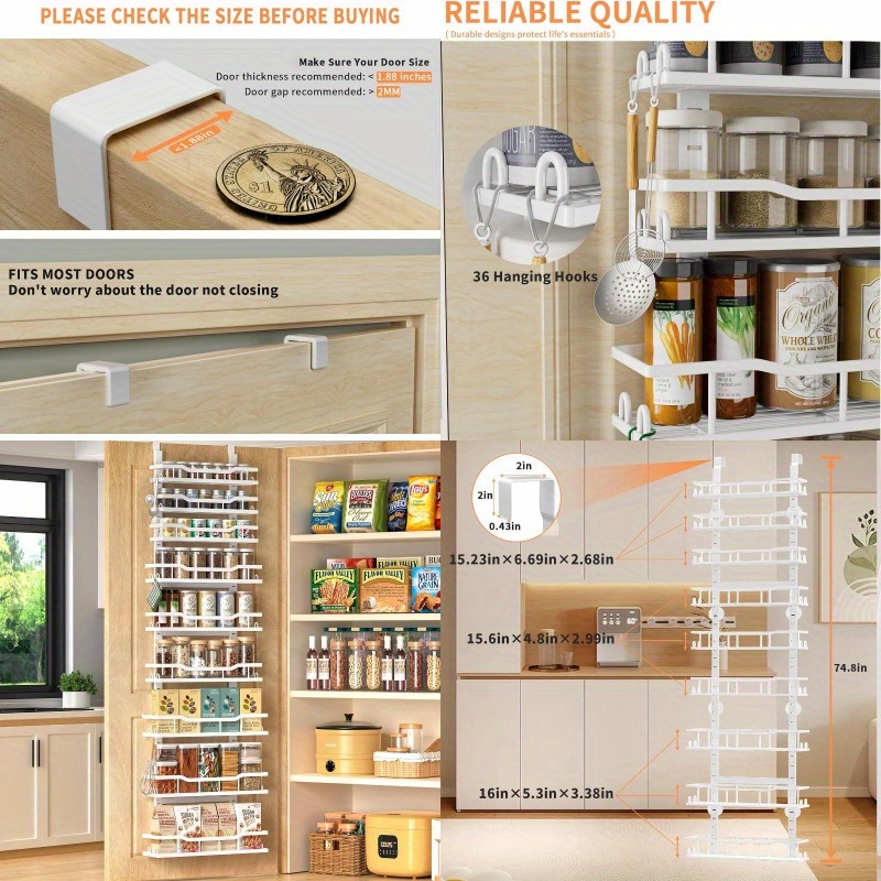 over the door organizer, tier pantry door organizer, hanging