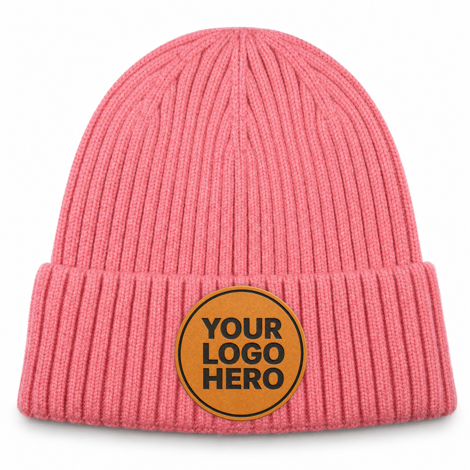 TEMU 1pc Knit Beanie, Rectangle Patch Logo Hat, Personalized Winter For Men Women