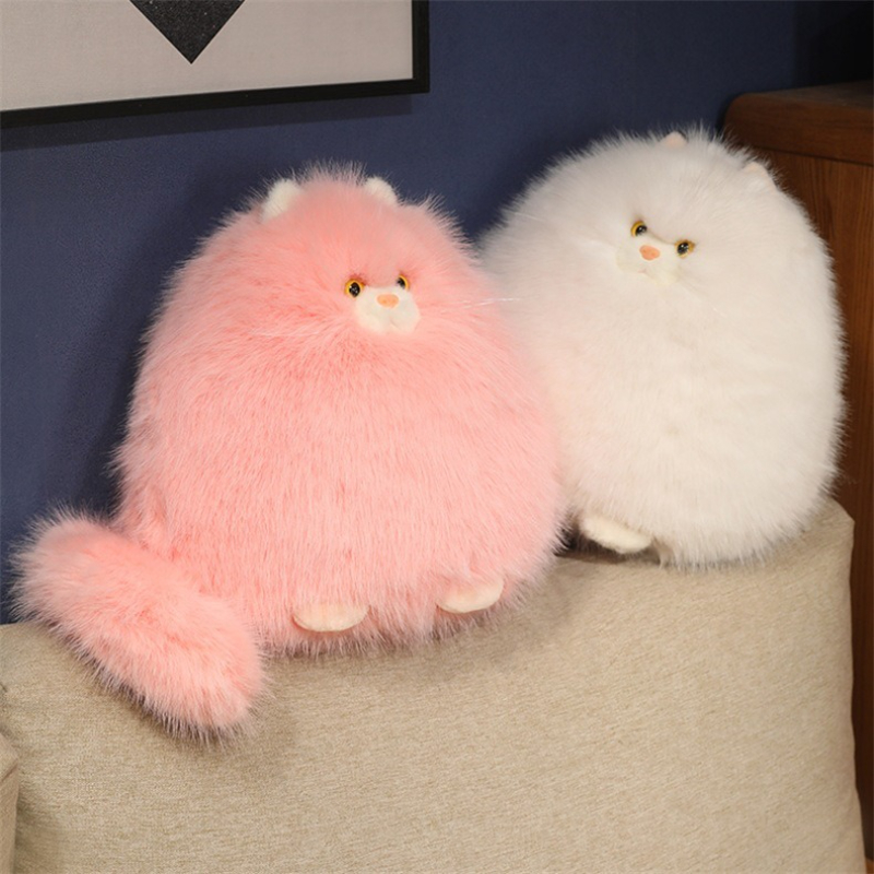realistic long-haired cat plush pillow -   soft stuffed   bed companion, pink/white fluffy for s &, cuddly   gift for bed, couch, travel (hand wash only) - retro style cat bed ccessory, halloween, stuffed plushies,  , whimsical, plush cat  , gifts for cat lovers, plush a s, peluches aesthetic,  , cute stuffed a s, big plushies,   room decor, long pillow, cushions, throw pillows,  , hug pillow, pillows for Product details 0