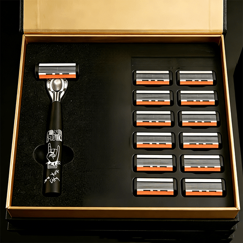 2 handles 36 replacement heads or 1 handle 12 replaceable heads fully washable blade replacement smooth shave stainless steel gift manual razor packaged in opp bag not a gift box