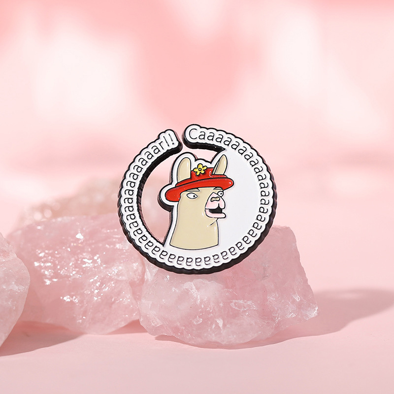 TEMU Cute Cartoon Enamel Pin – Fun Round Metal Badge With "caaaaaaaad" Design, Versatile Accessory For Hats, Backpacks & Apparel, Backpack Pin | Humorous Brooch |