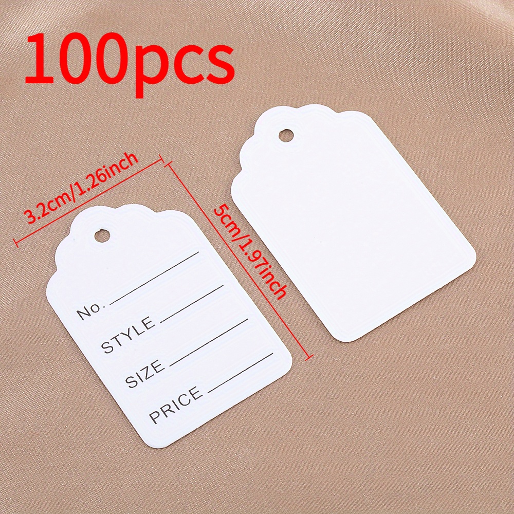 100pcs /brown Blank Tag Round Hole Hang Tag Hang Card For Diy Handmade Homemade Beaded Jewelry And All Kinds Of Products Packaging Display Accessories