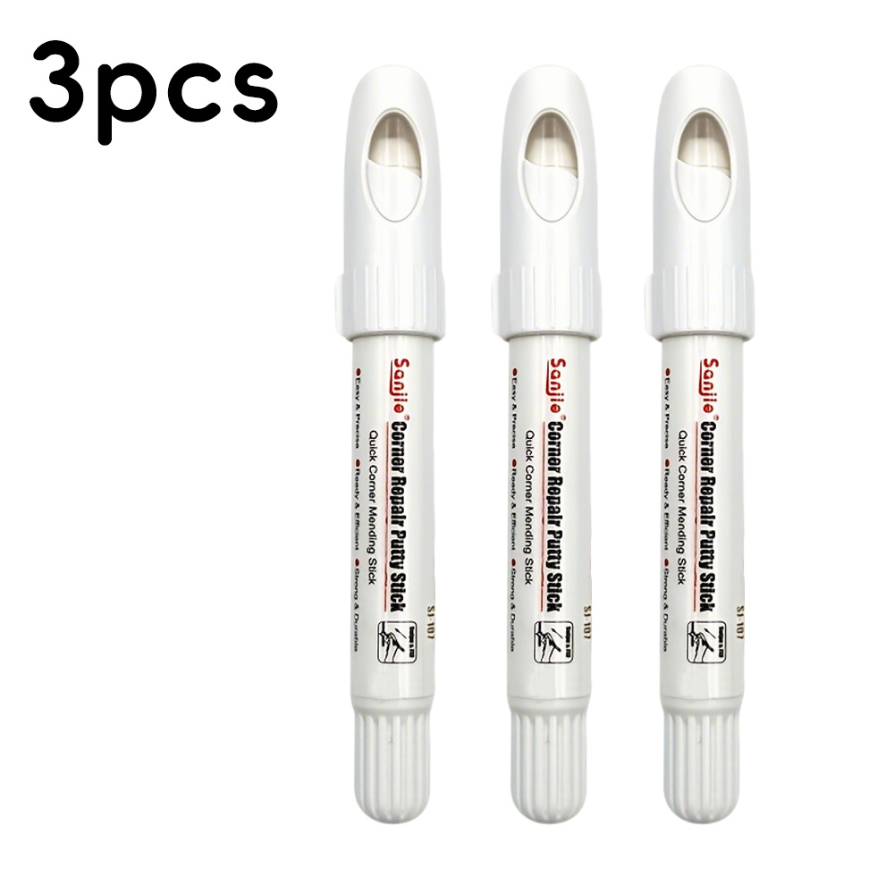 Image of 3pcs Wall Corner Damage Mending Sticks | Crack & Nail Hole Repair, Surface Patching, Clean Edges, Home Mending Tool