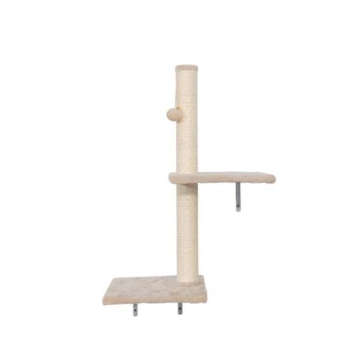 climbing adventure deluxe wall mounted cat tree with 2 condos 3 shelves 2 ladders perch scratching posts pad multi color metal construction