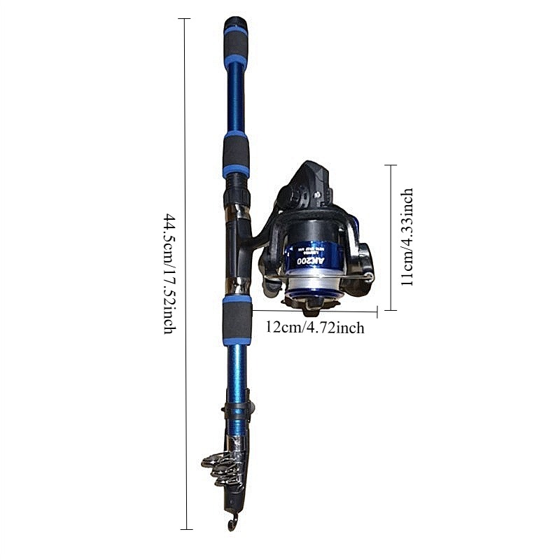TEMU Fishing Reel Set, Spinning Rod And Reel Combo For Saltwater & Freshwater, Fishing Gear, Fishing Rod, Fishing Reel, Fishing Rod Combo, Fishing