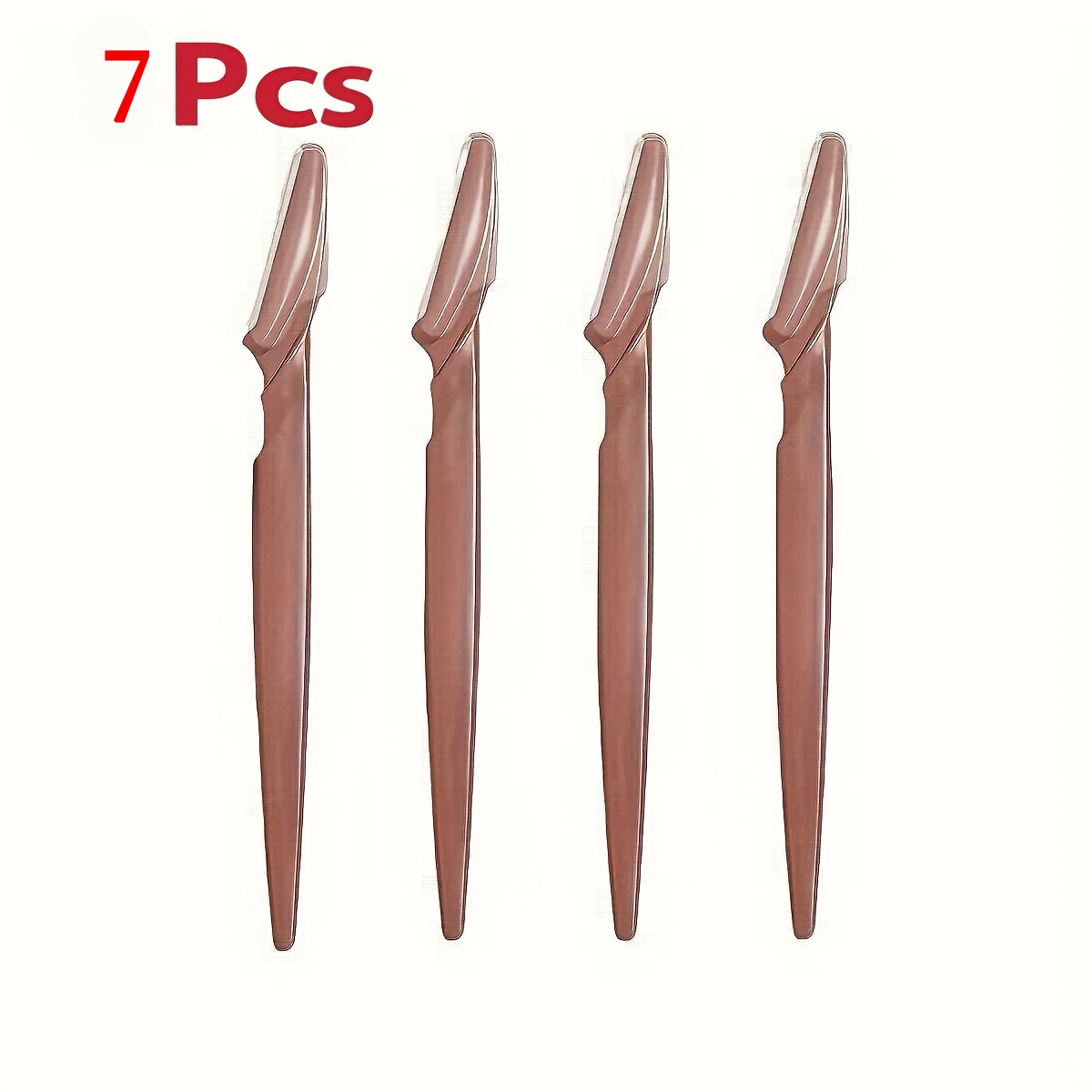 7pcs Stainless Steel Eyebrow Razor Set With Protective Caps, Suitable For Men And Women - Precision Eyebrow Shaper