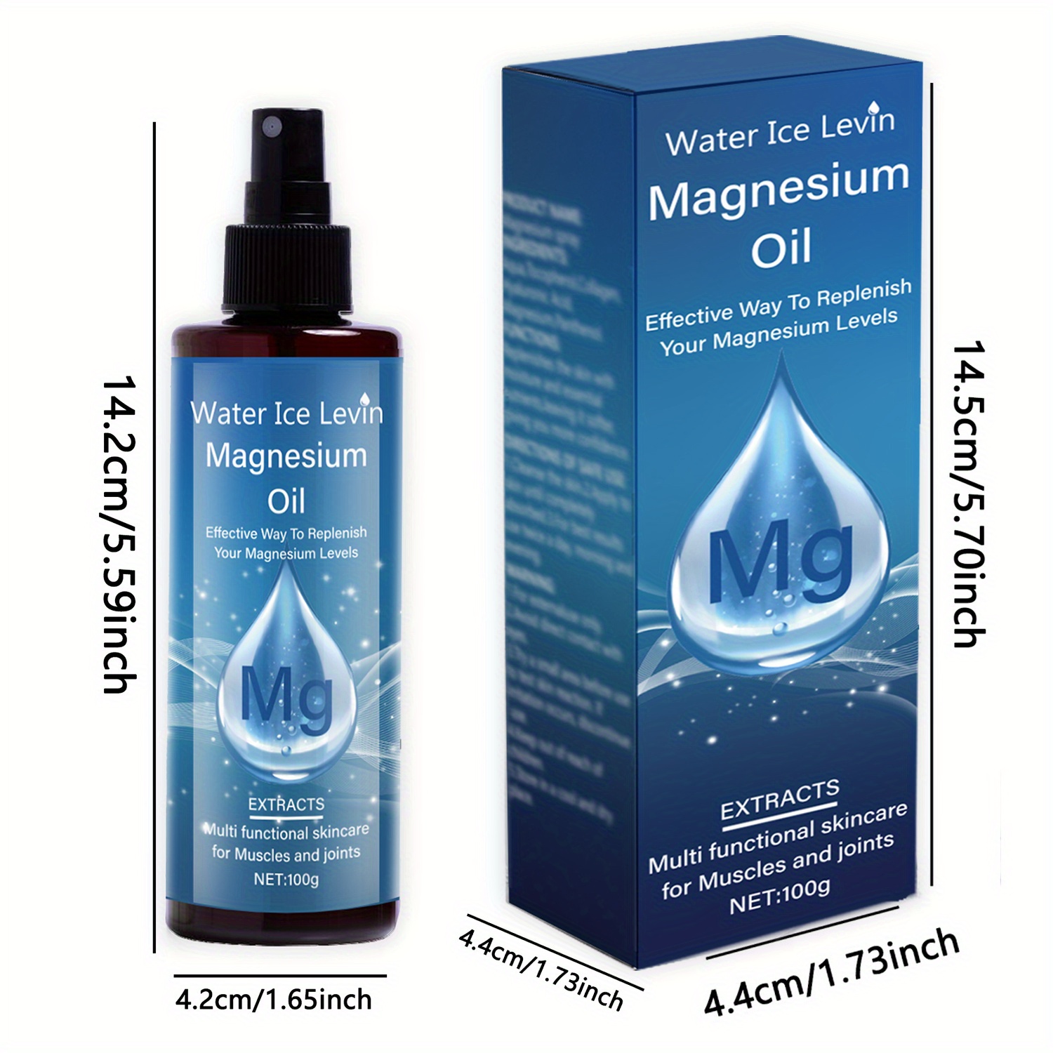Magnesium Oil Designed for The Care of Muscles And Joints - Quickly Absorbed, Provides, Free from Alcohol And Fragrances, a Natural Solution Suitable for Athletes And Older Adults, for All Light Beige Skin Types